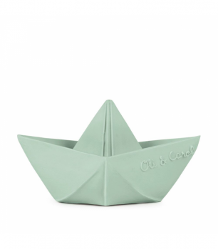 Origami Boot mint - Naturkautschuk-Babyspielzeug von OLI & CAROL -